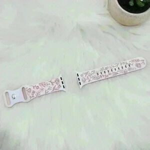 New Floral Design Apple Watch Bands  38mm 40mm 41mm in Pink White